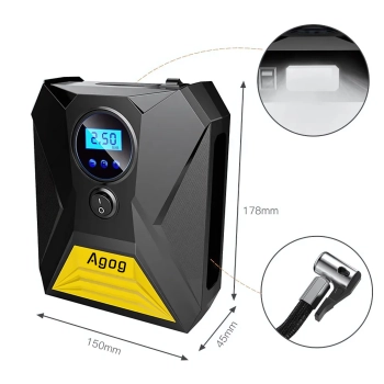 Kompresor sprężarka samochodowa 12v LED LCD MOCNA 120W AGOG